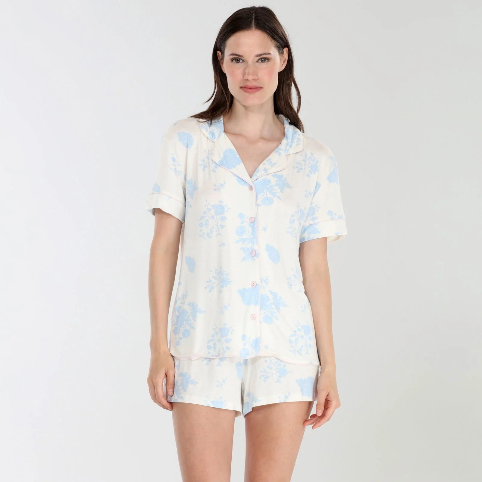 All American Shortie PJ Set In Honeymoon Floral