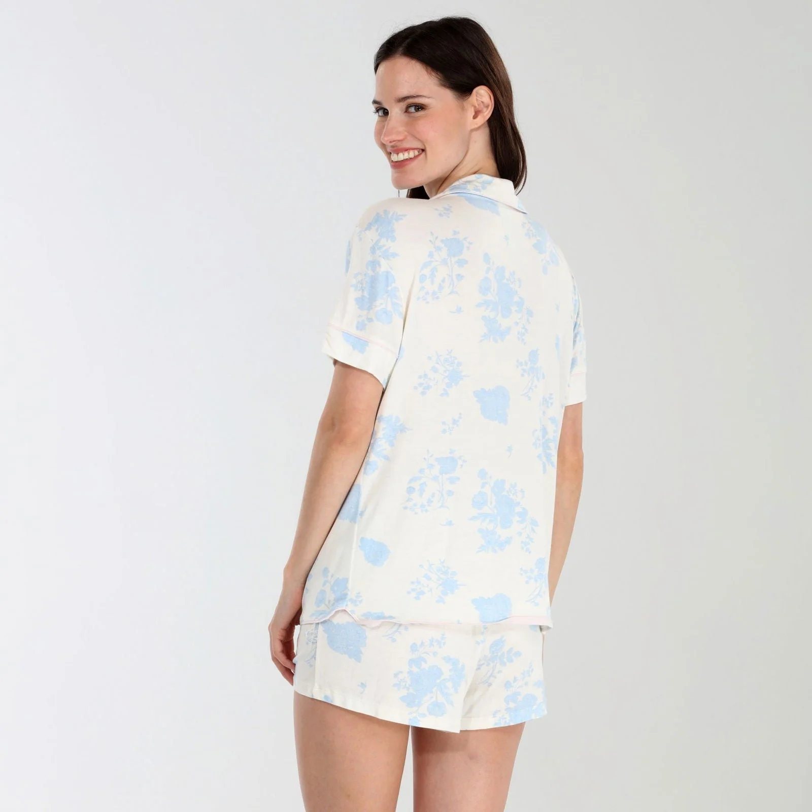 All American Shortie PJ Set In Honeymoon Floral - Image 3