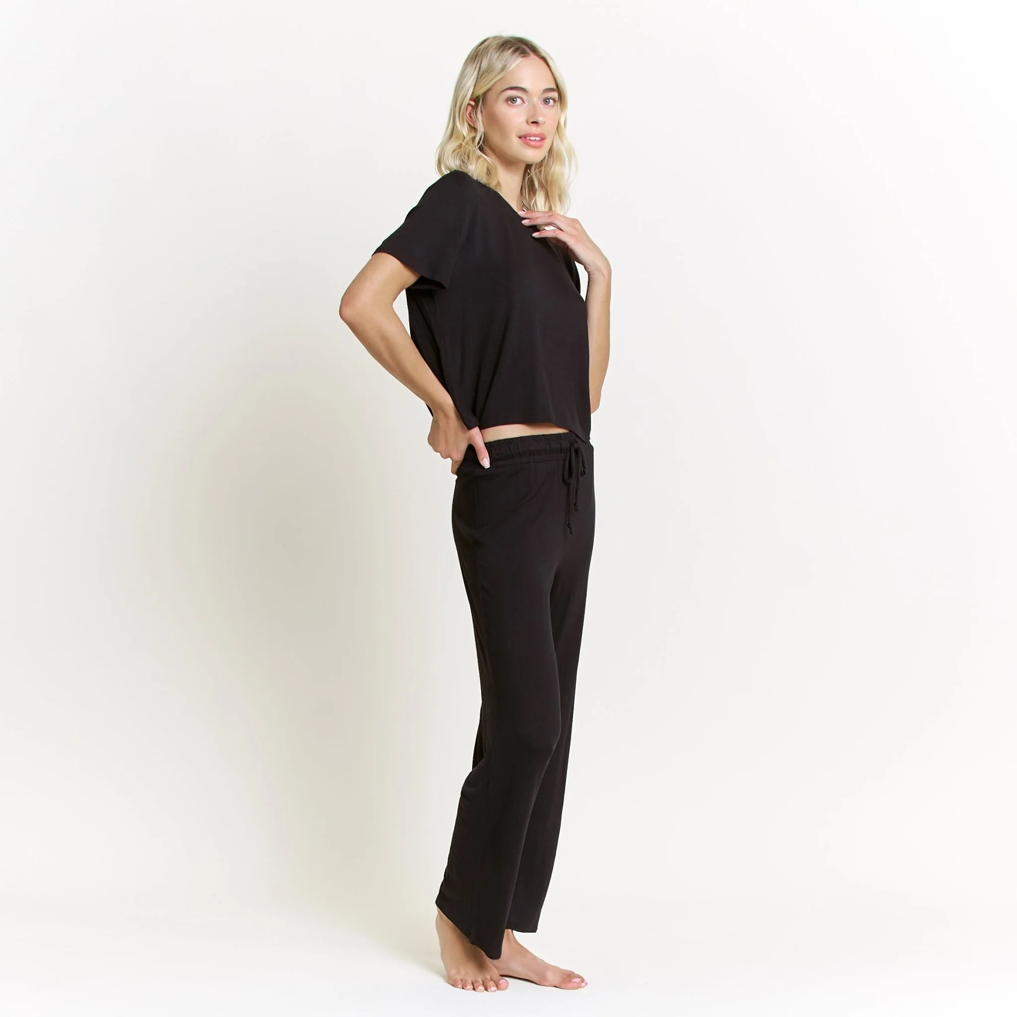 All American Tee Pant Set in Black - Image 3