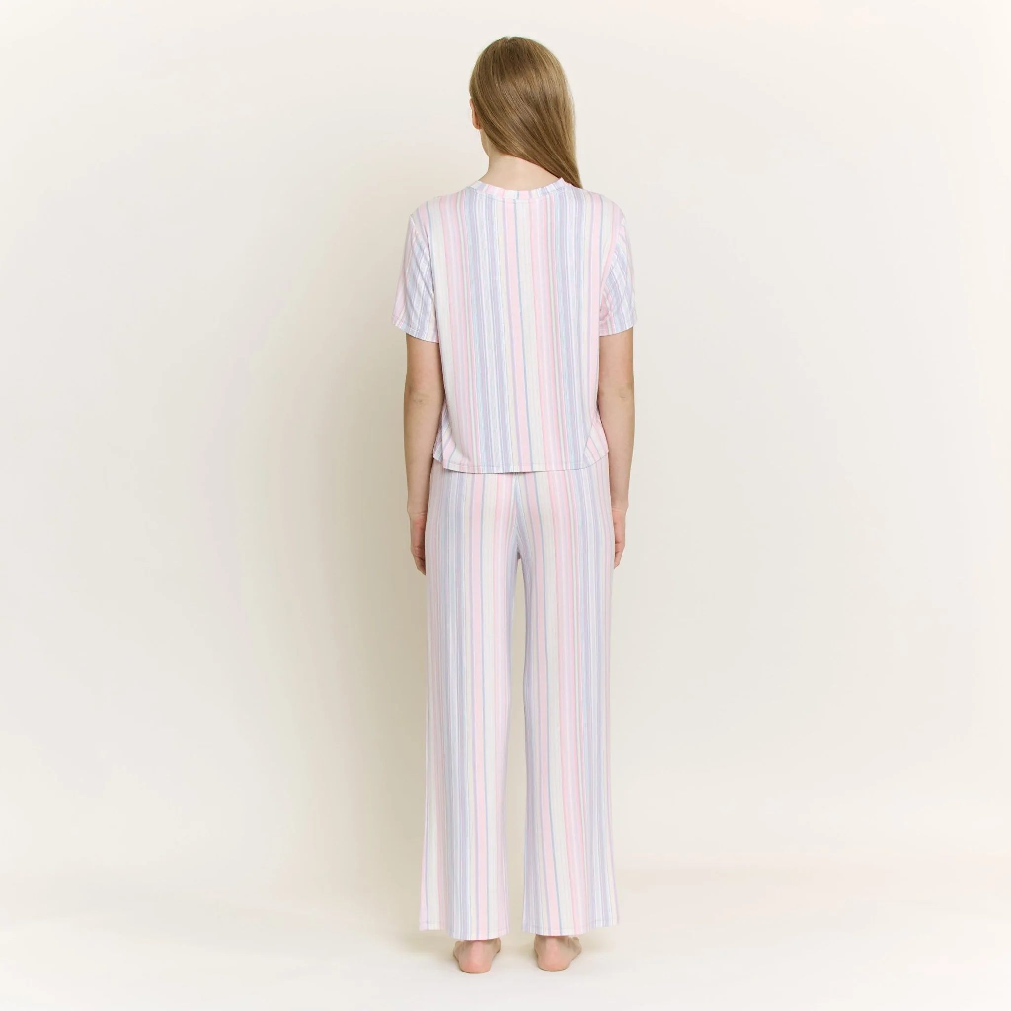 All American Tee Pant Set in Dew Multi Stripe - Image 4