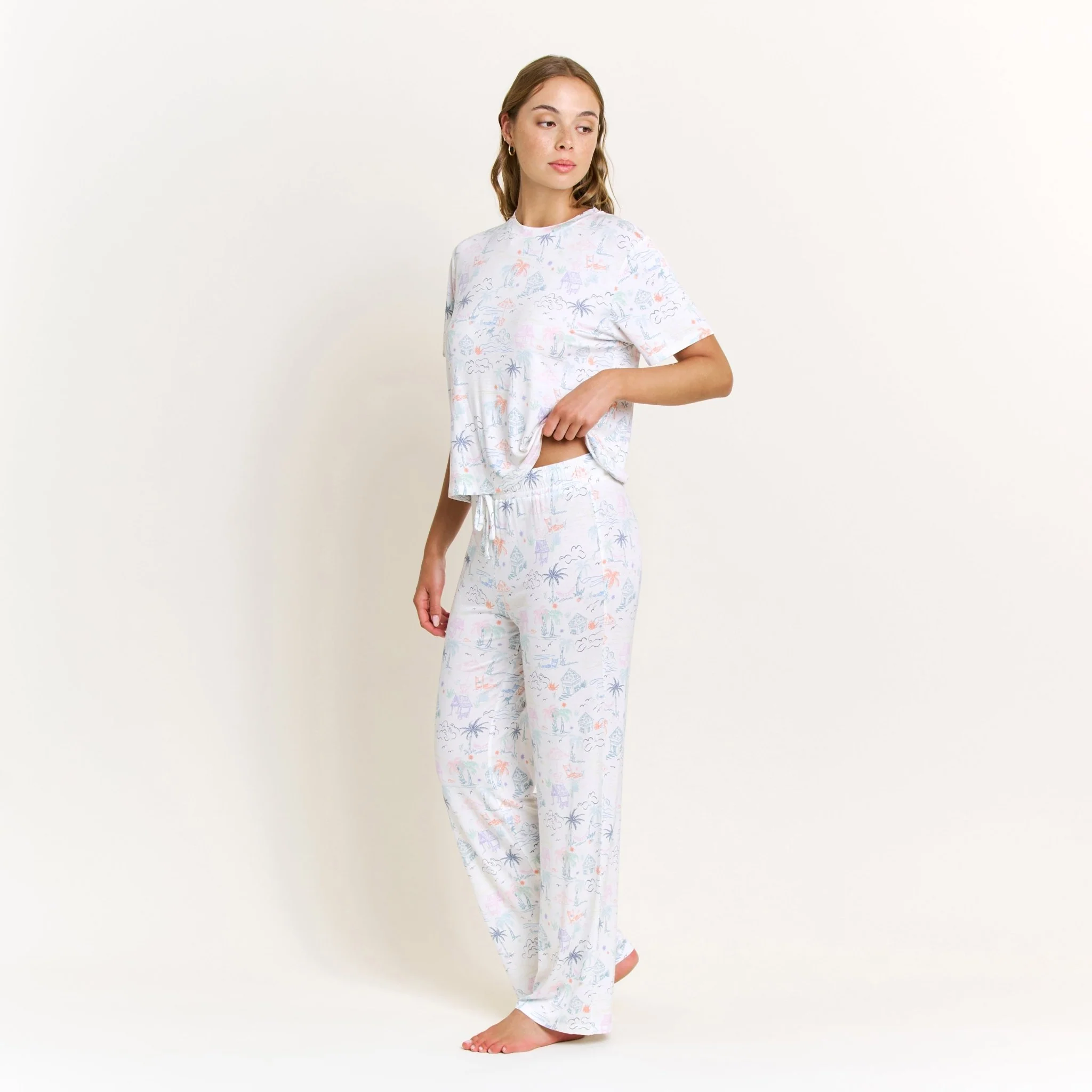 All American Tee Pant Set in Multi Beach Resort - Image 3