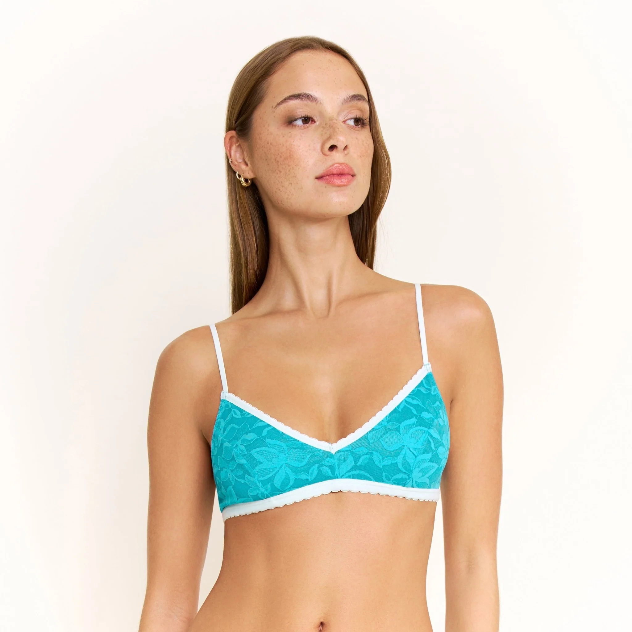 Azlin Bralette in Teal Tropic