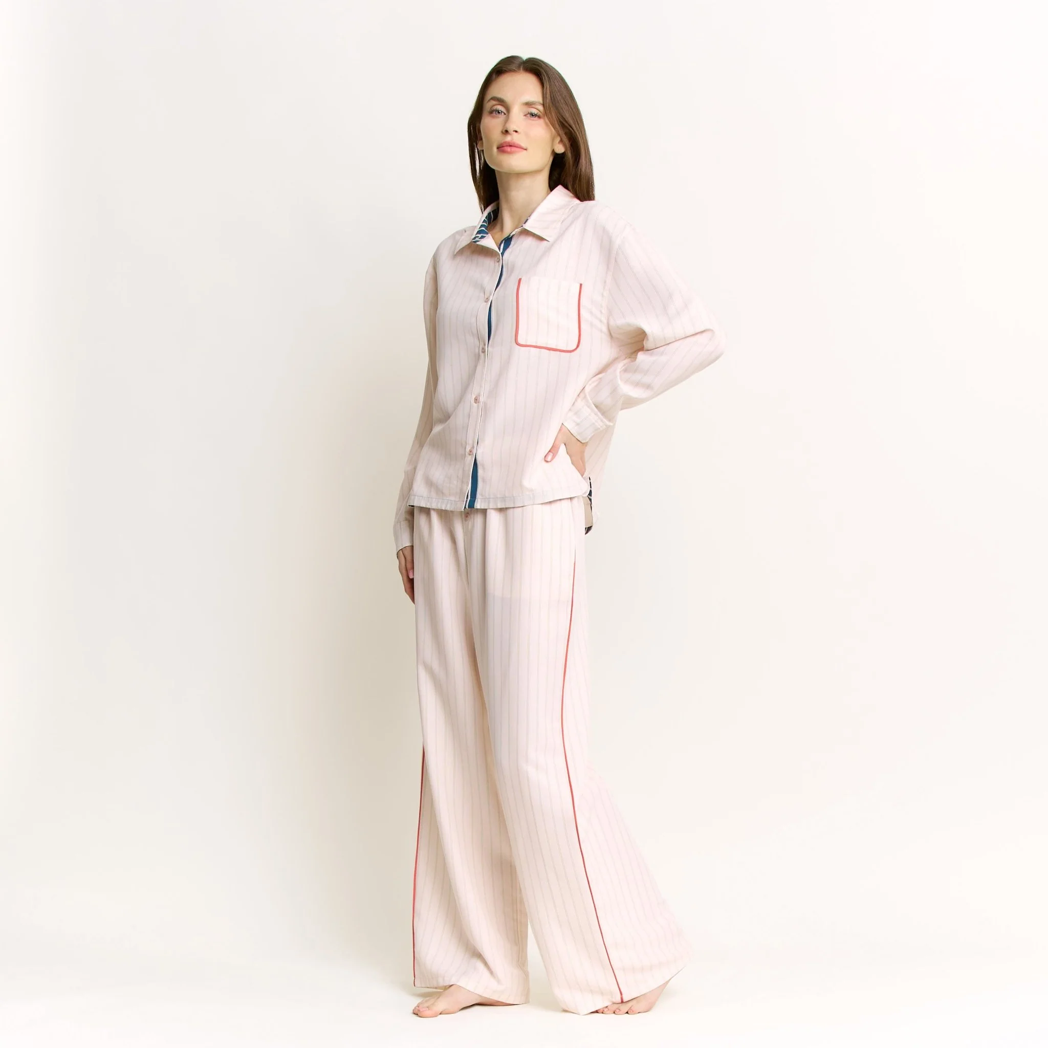 Brunch Date Long Sleeve in Flora Stripe - Image 5