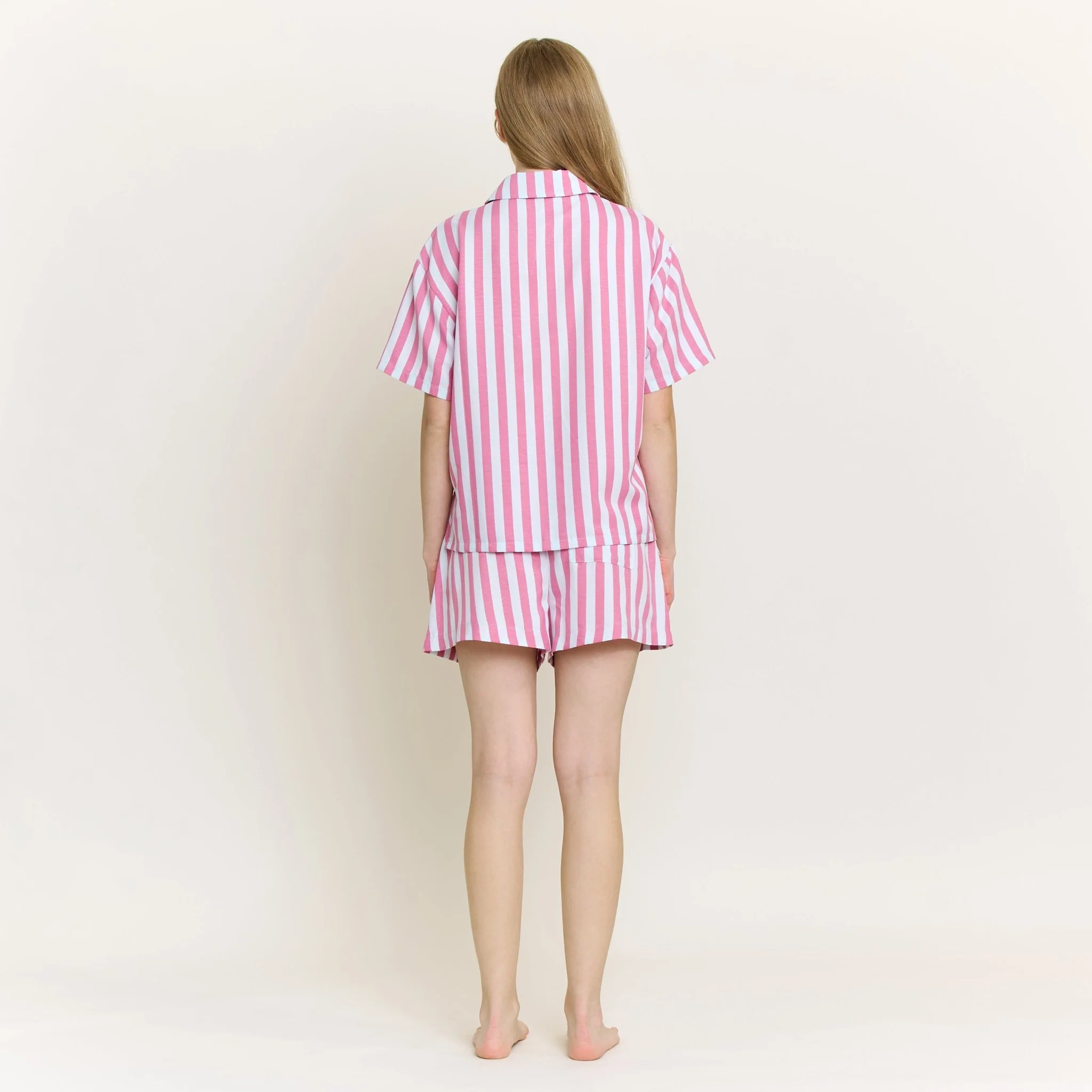 Brunch Date Shortie PJ Set in Drift Stripe - Image 3