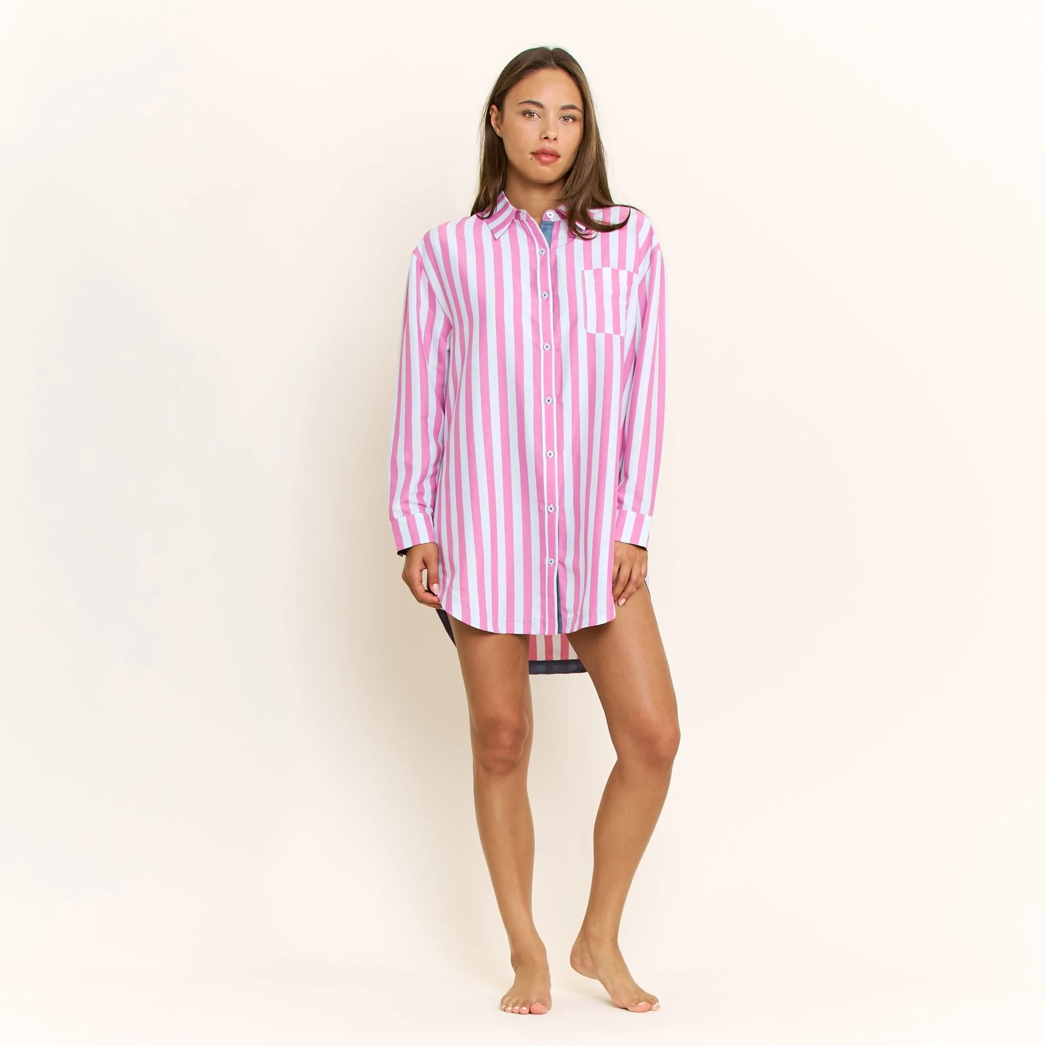 Brunch Date Sleepshirt in Drift Stripe