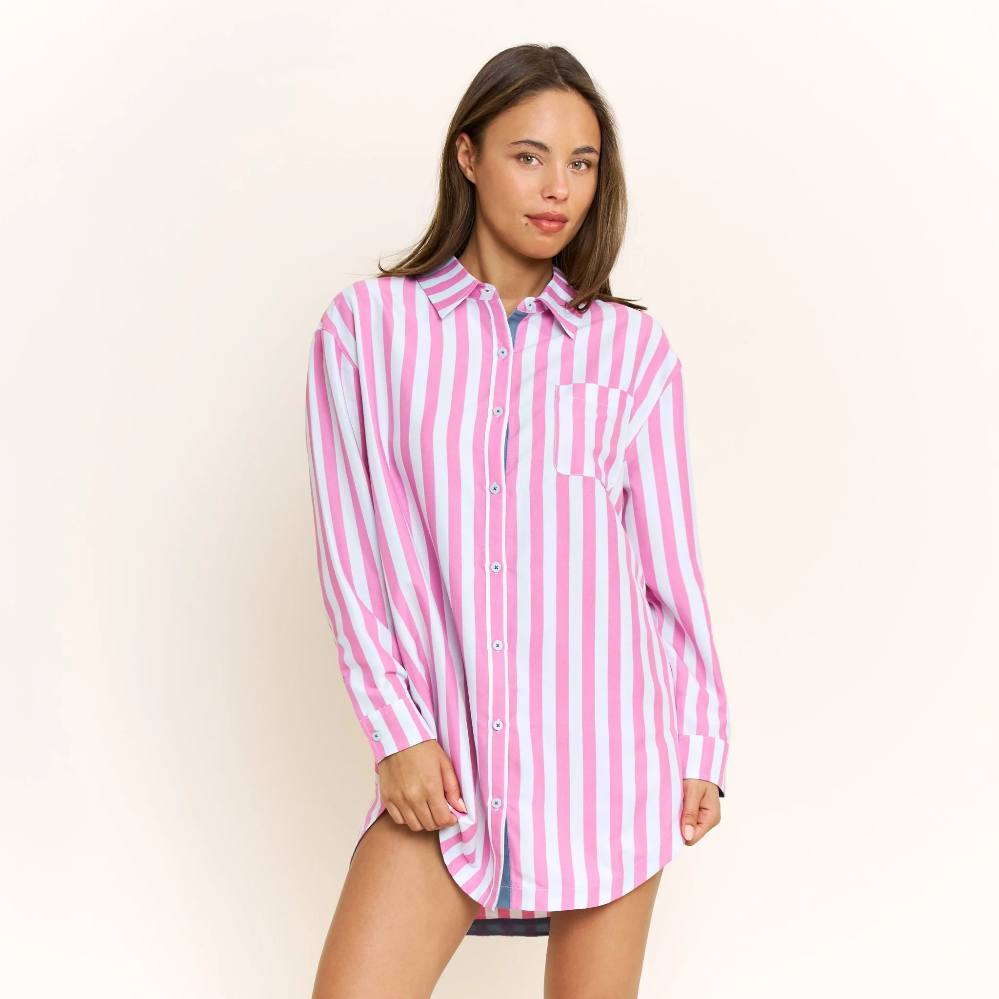 Brunch Date Sleepshirt in Drift Stripe - Image 3
