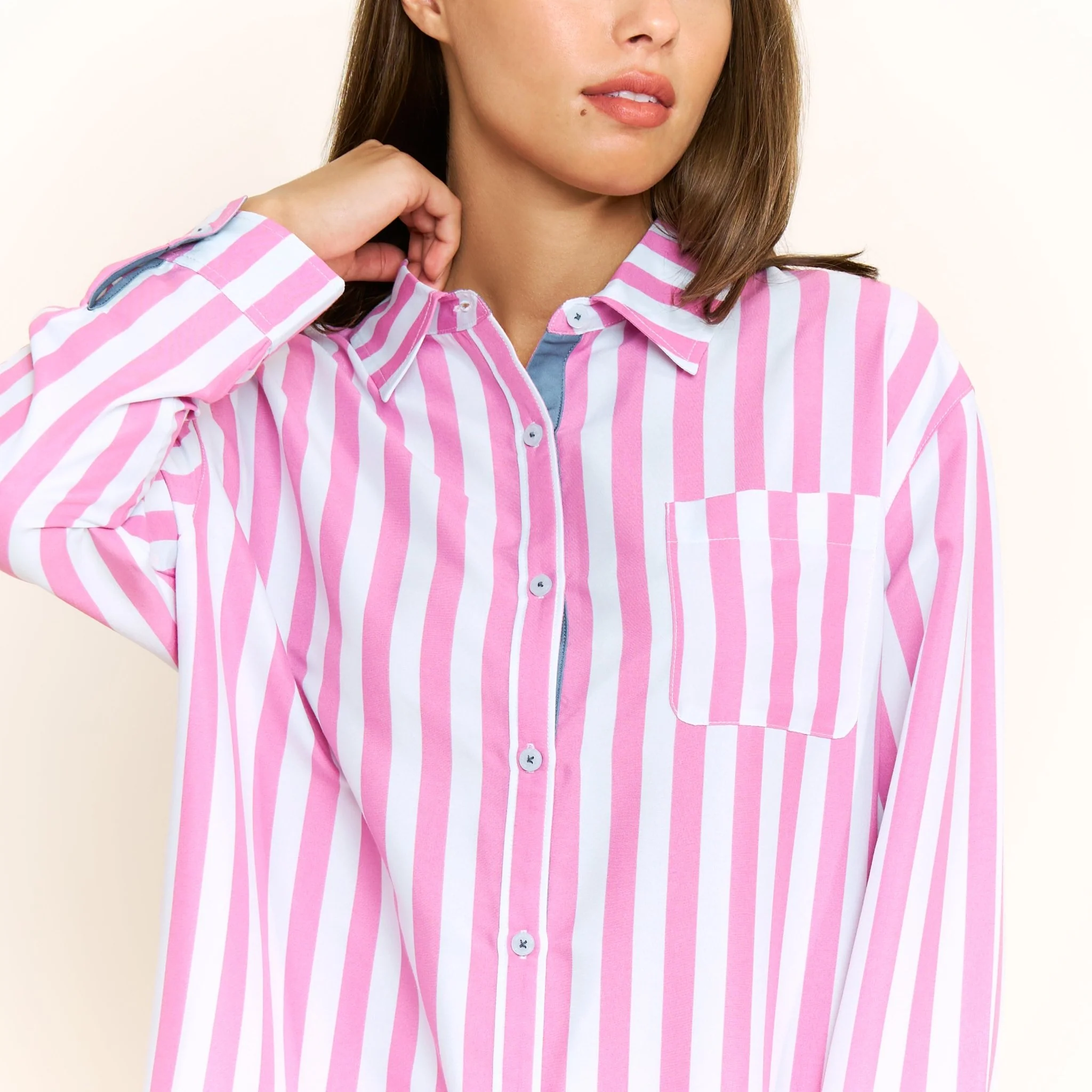 Brunch Date Sleepshirt in Drift Stripe - Image 5