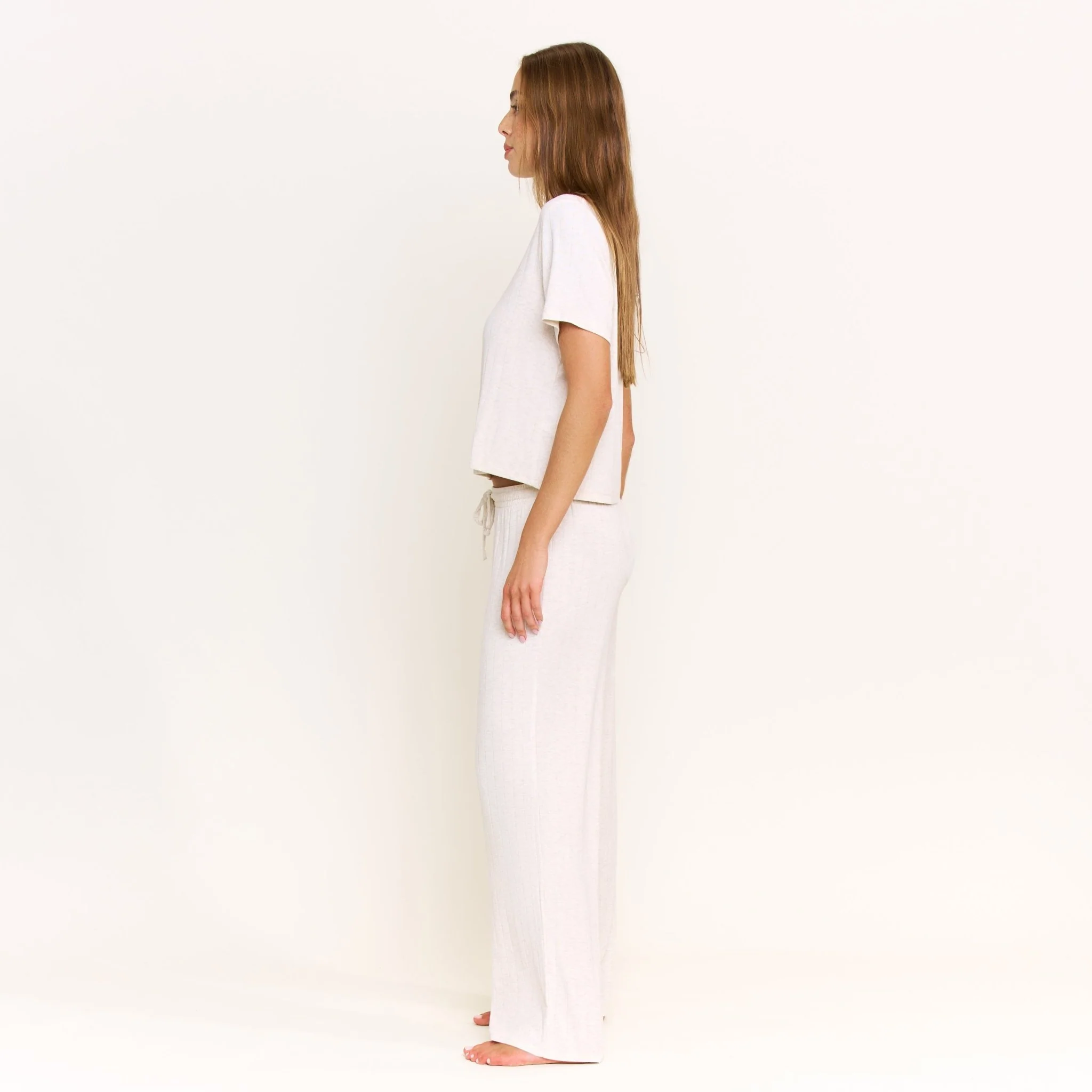 Cloud Modal Pant in Heather Oatmeal - Image 5
