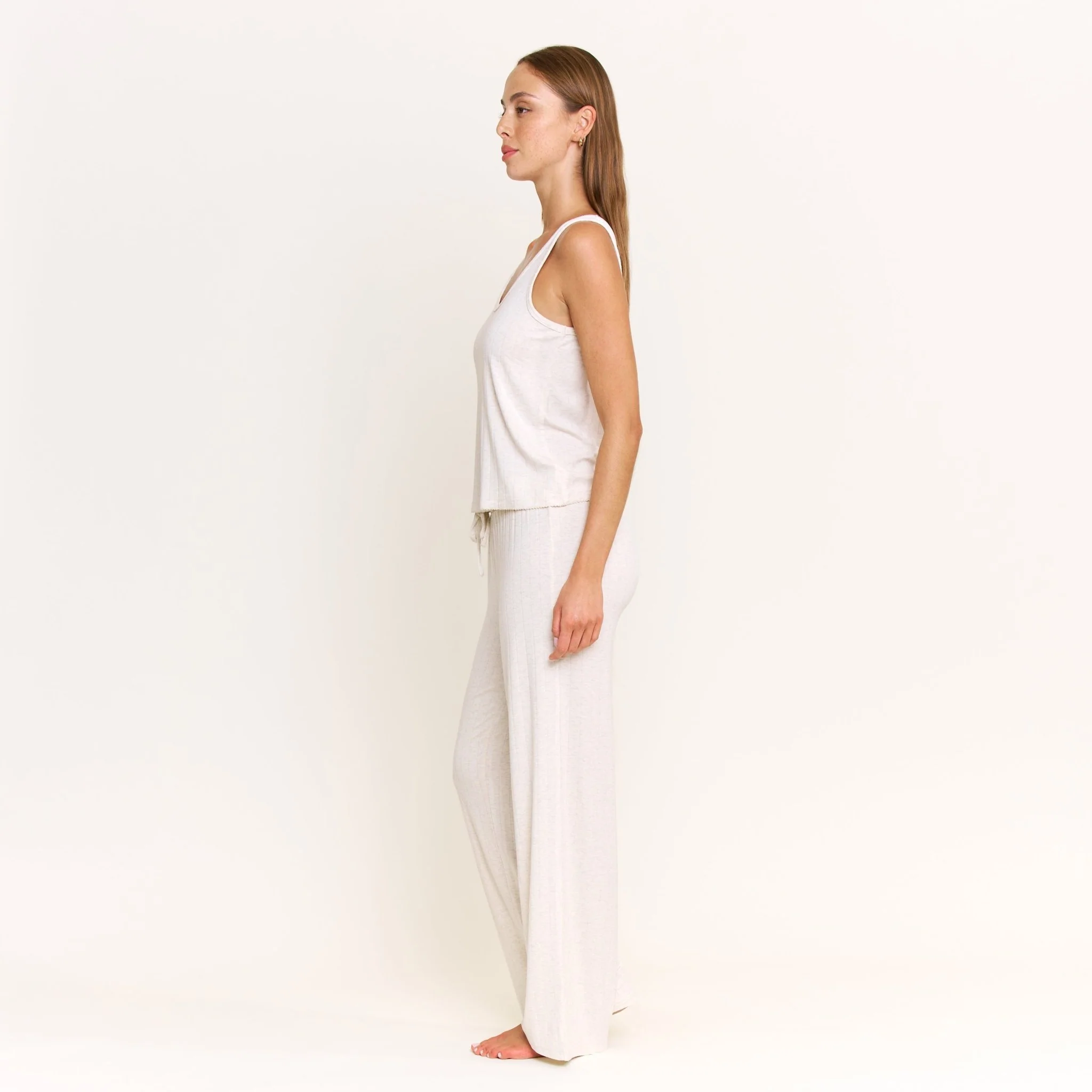 Cloud Modal Pant in Heather Oatmeal - Image 8