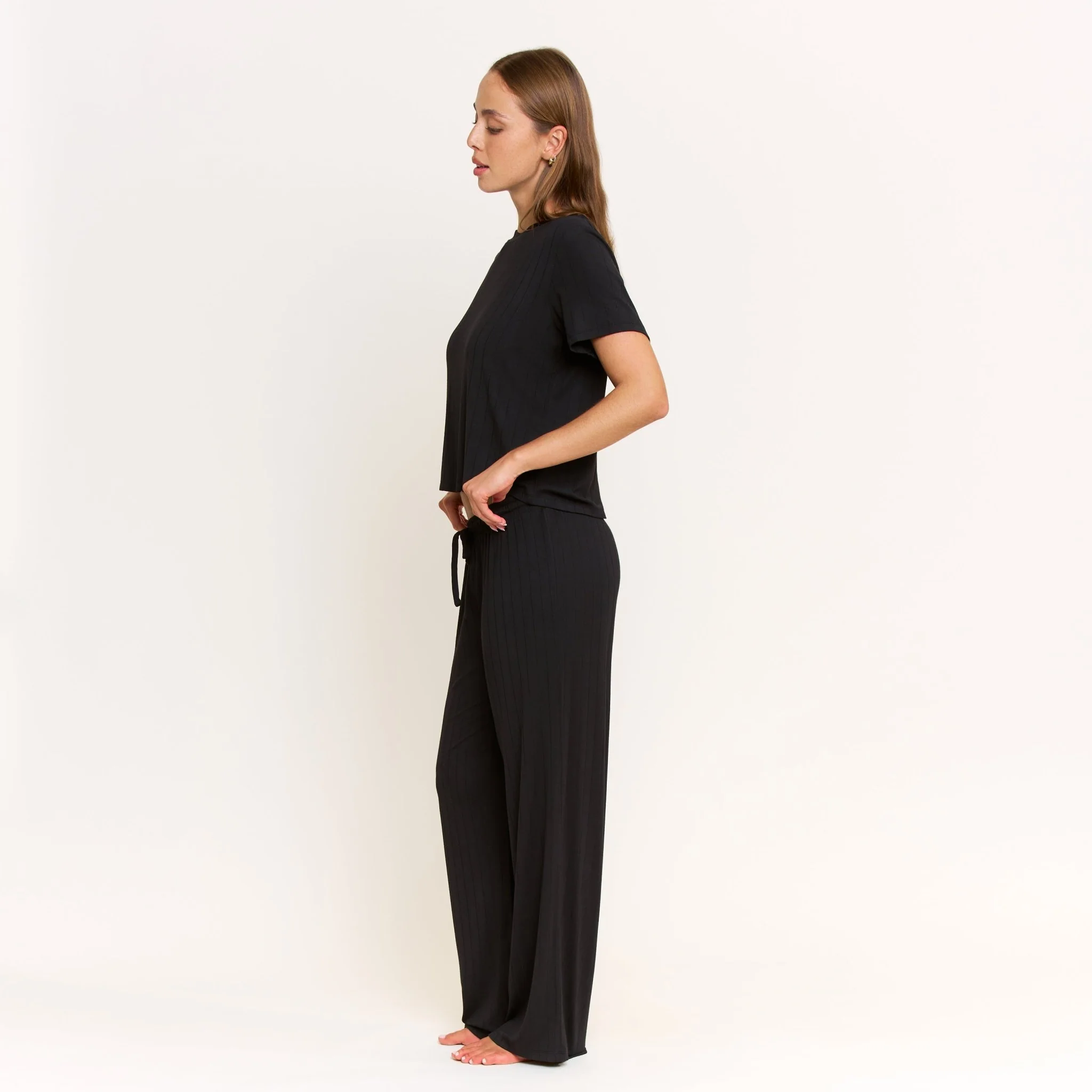 Cloud Modal Tee in Black - Image 5