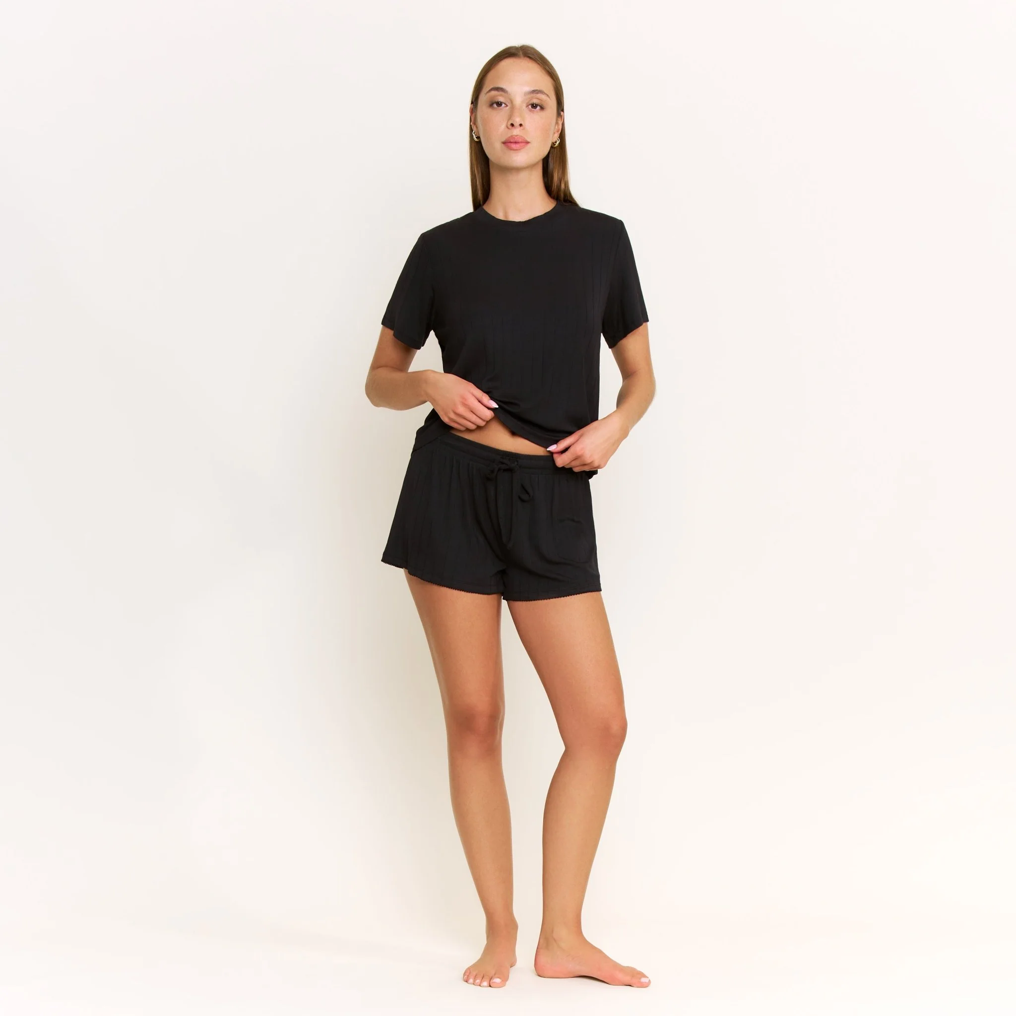 Cloud Modal Tee in Black - Image 7