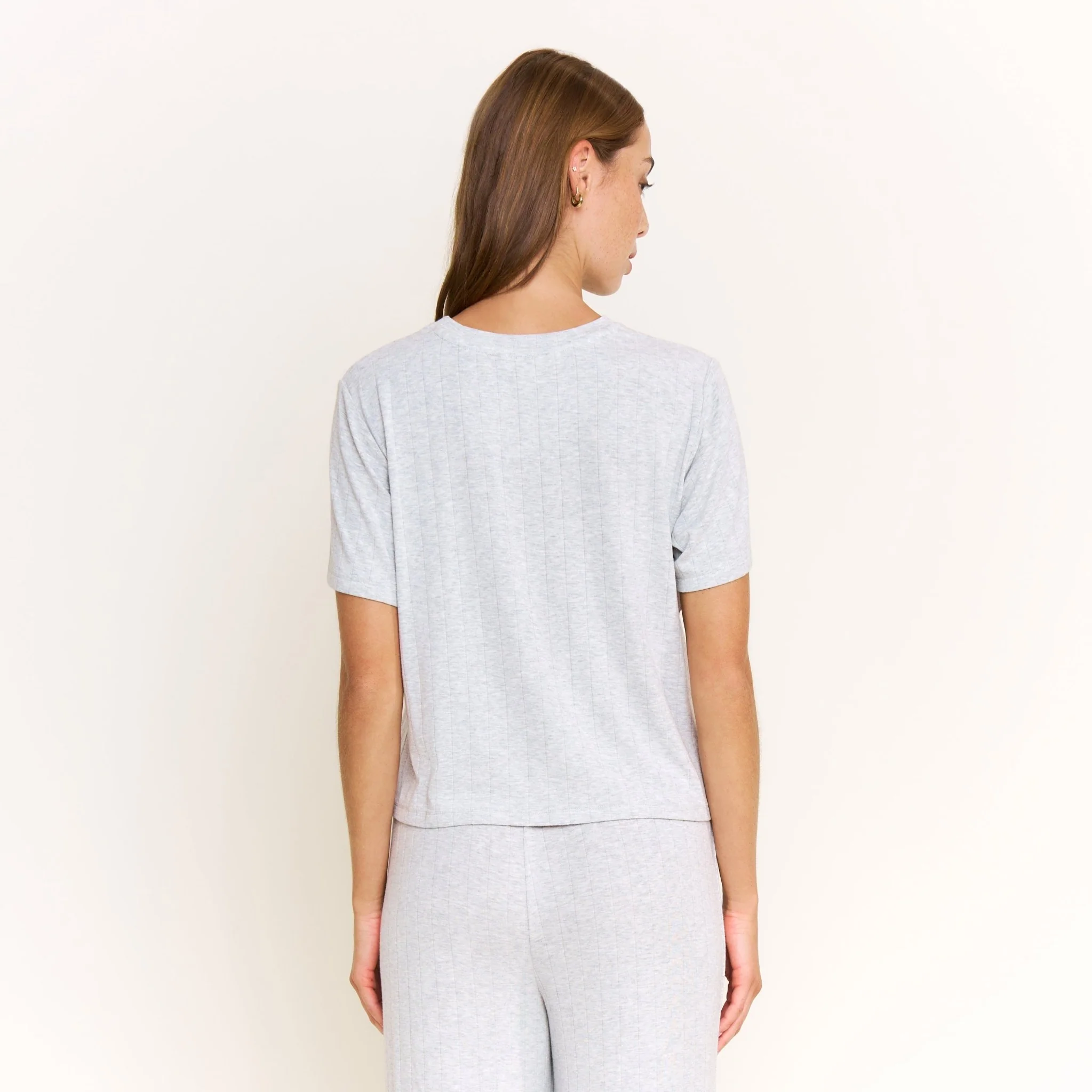 Cloud Modal Tee in Heather Grey - Image 3
