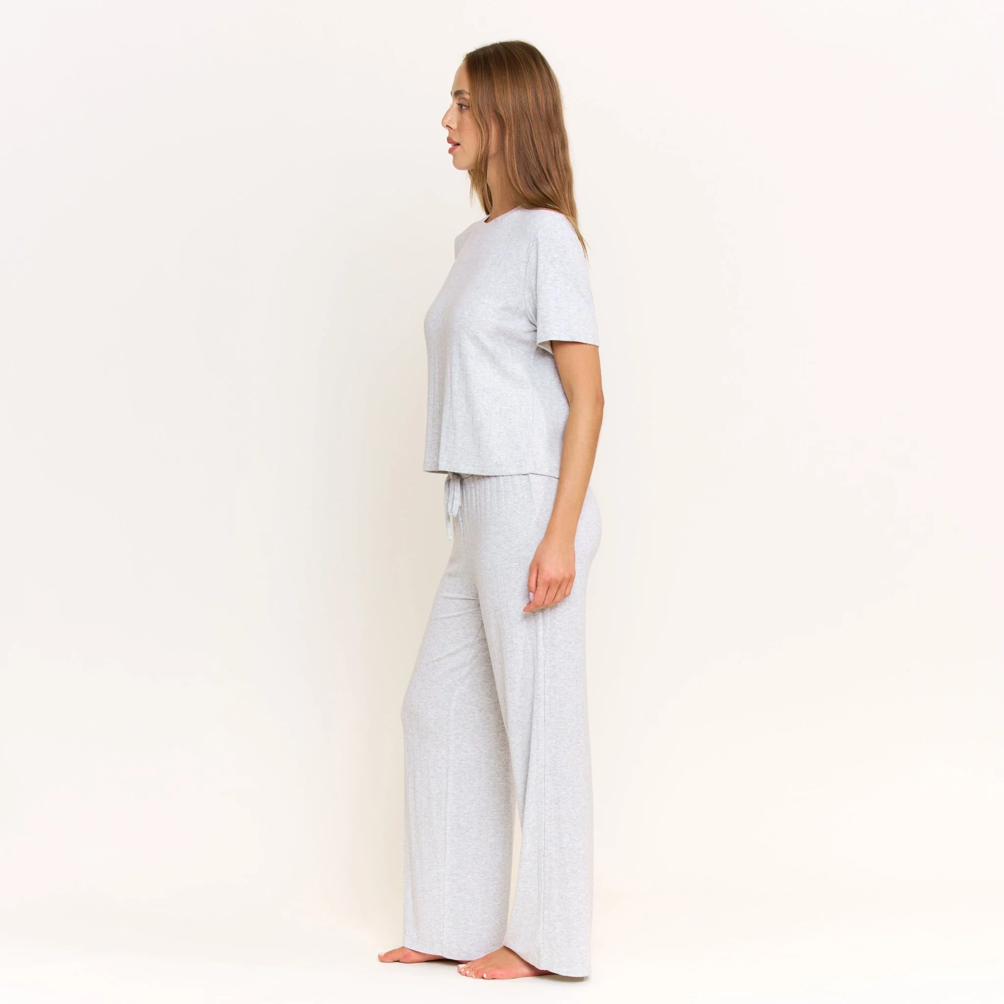 Cloud Modal Tee in Heather Grey - Image 8