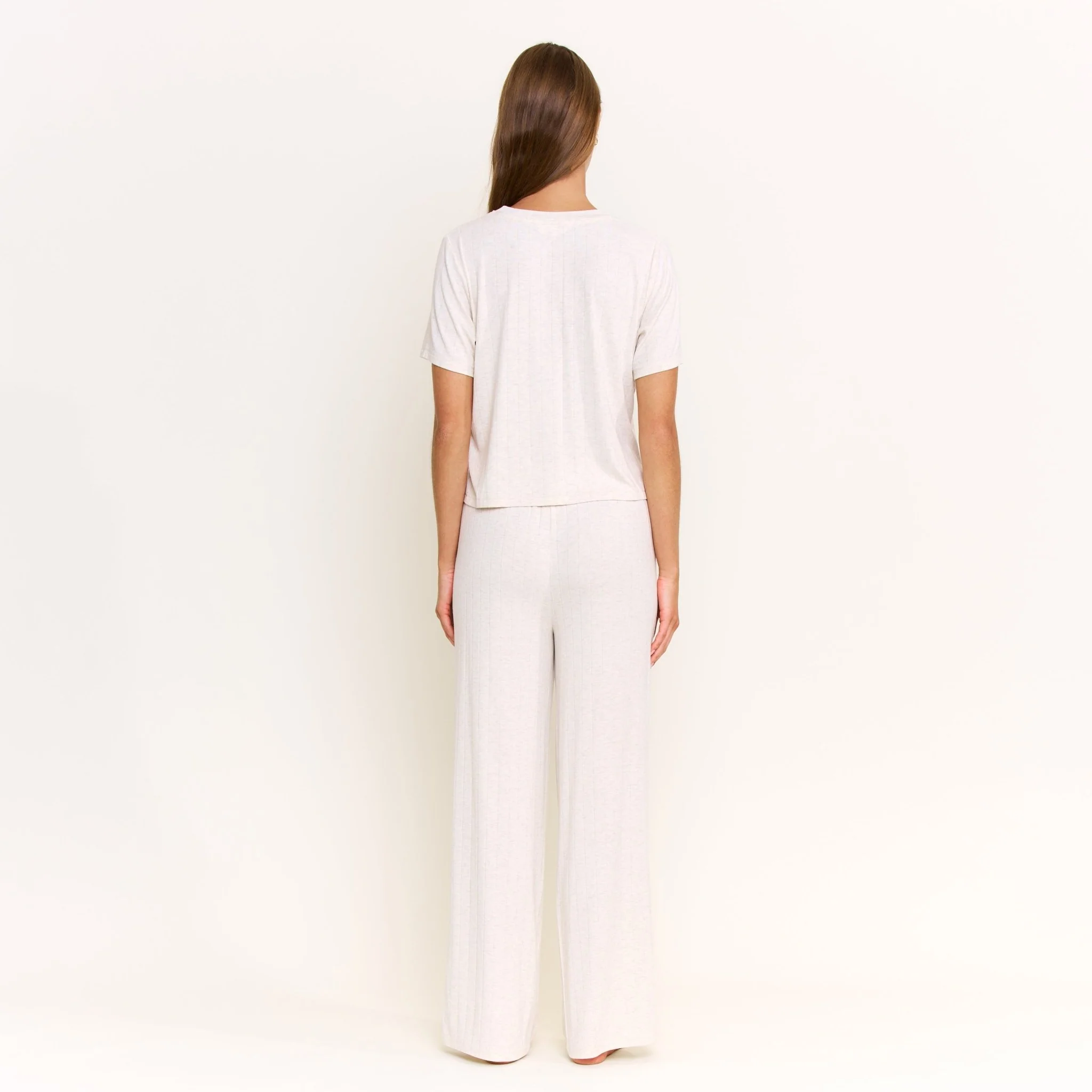 Cloud Modal Tee in Heather Oatmeal - Image 6