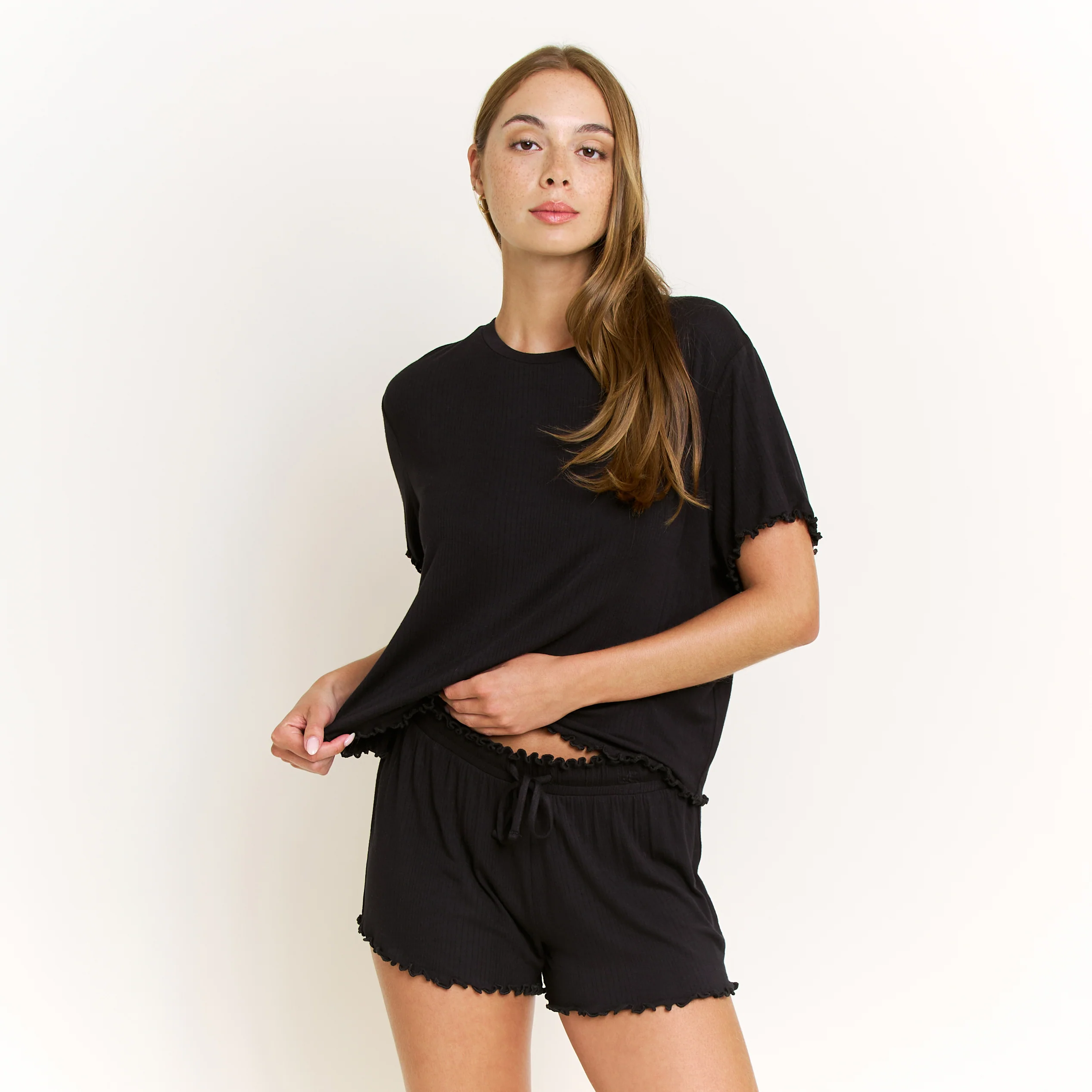 Dreamland Shortie Set in Black