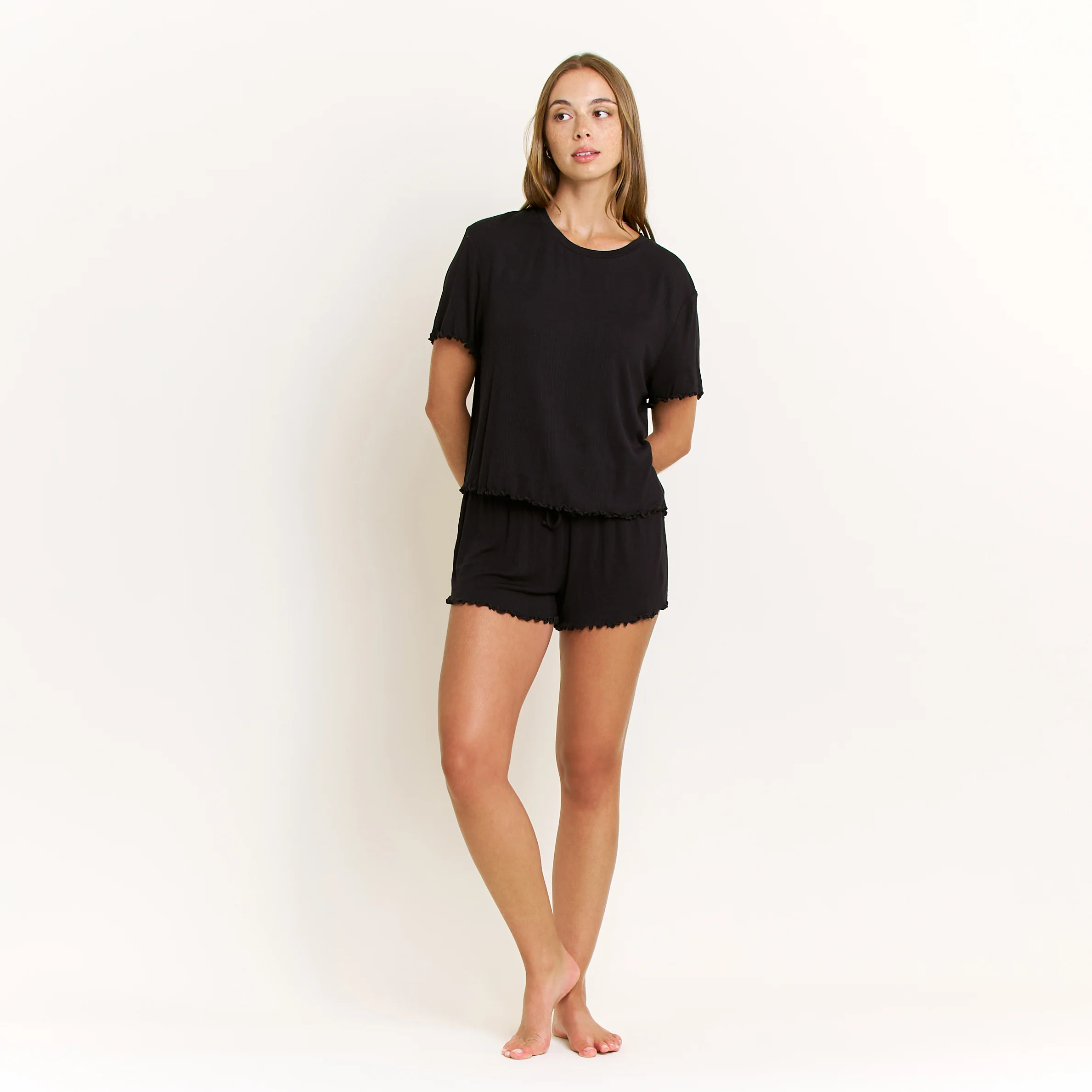 Dreamland Shortie Set in Black - Image 2