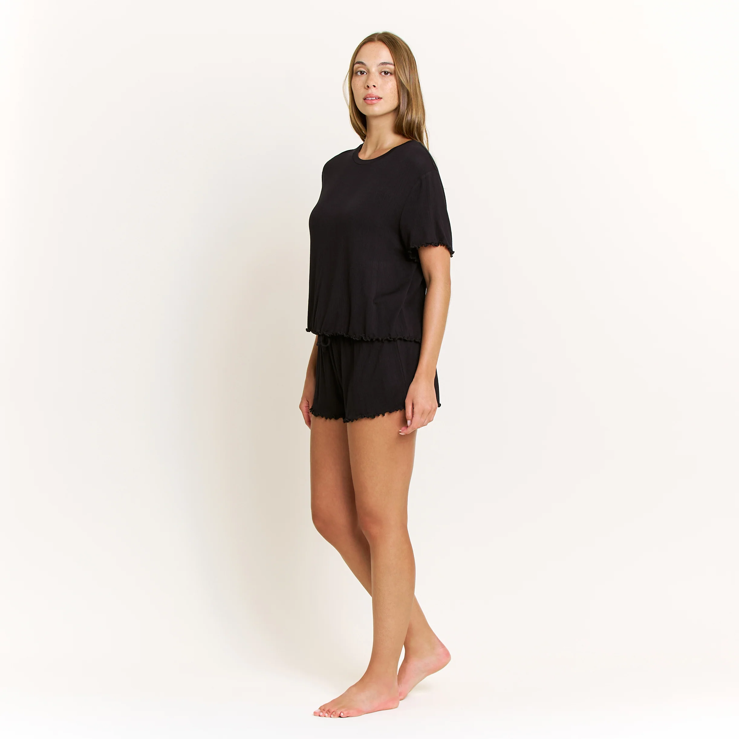 Dreamland Shortie Set in Black - Image 3