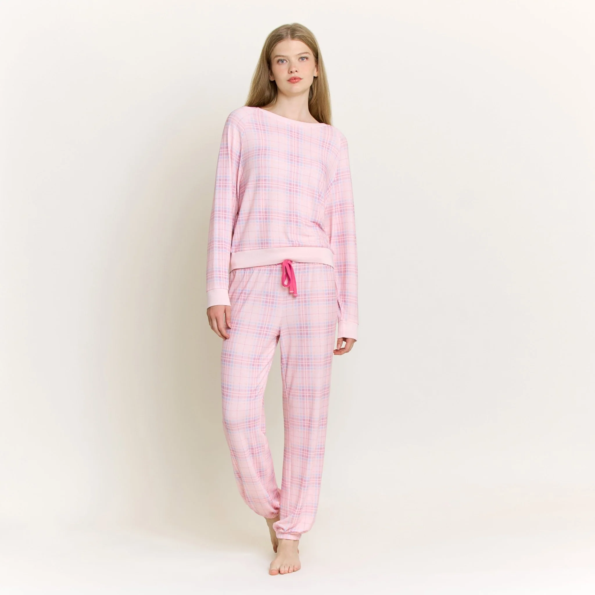 Star Seeker Long Set in Budding Plaid
