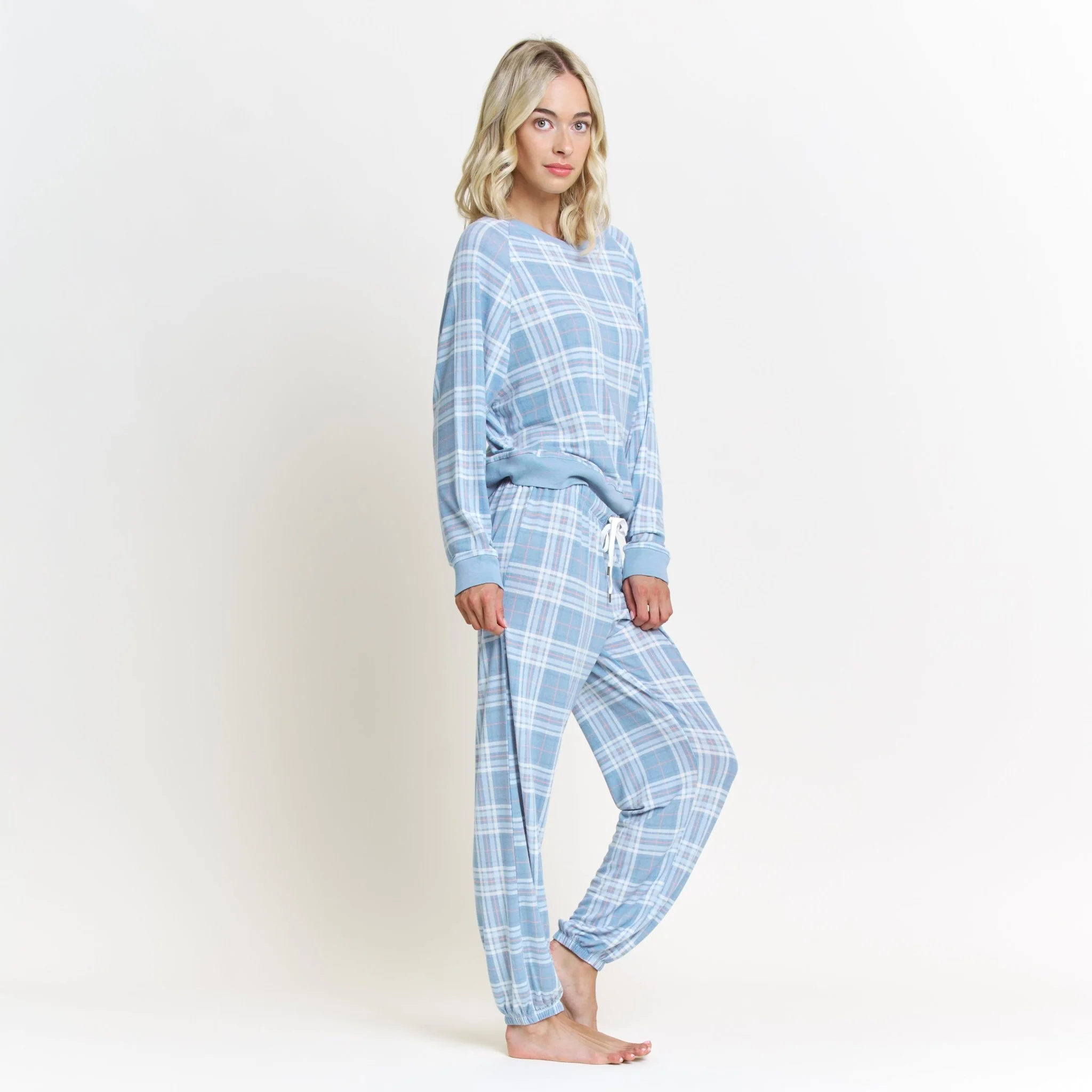 Star Seeker Long Set in Chambray Plaid - Image 3