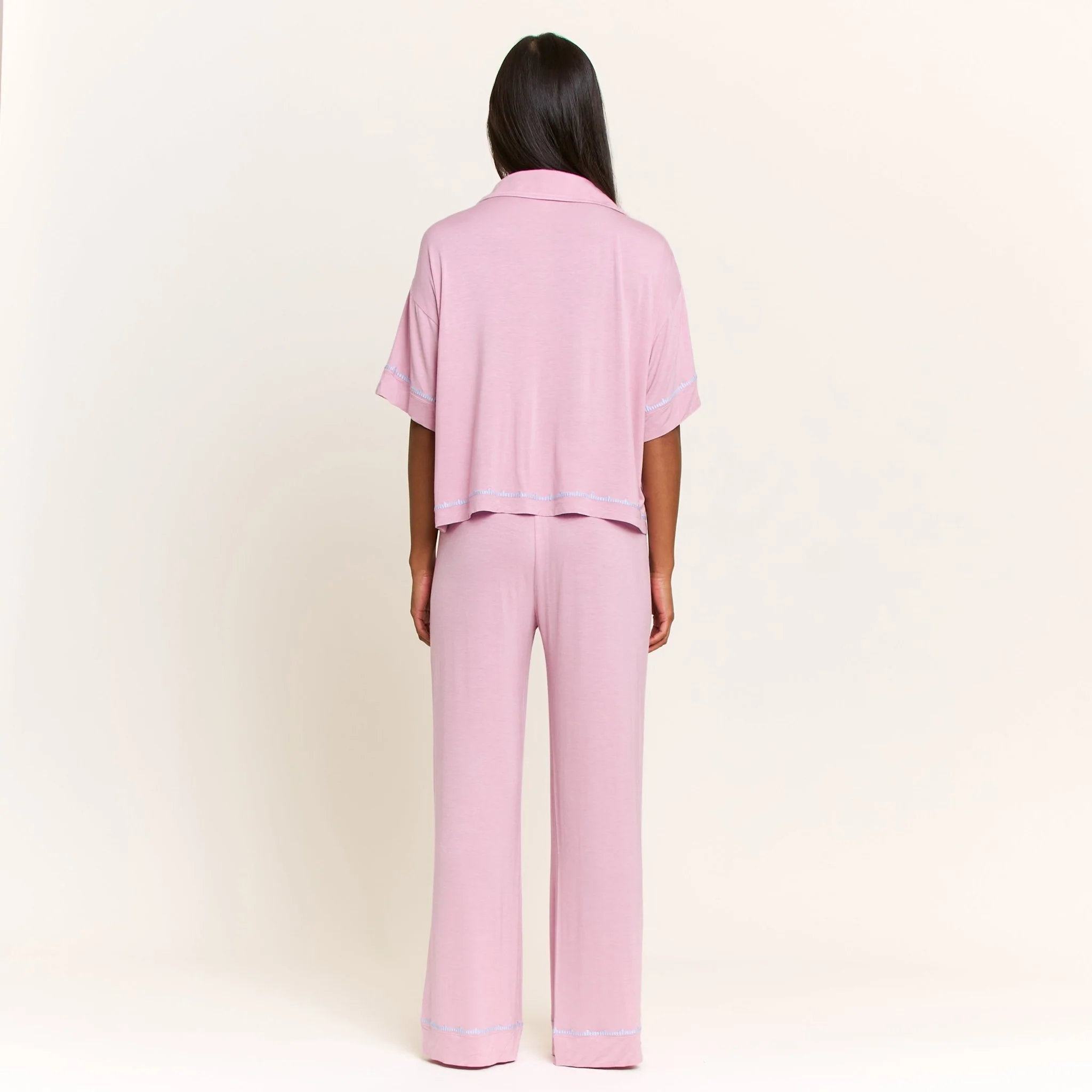 Sweet Solstice Short Sleeve PJ Set in Iris Bloom - Image 3
